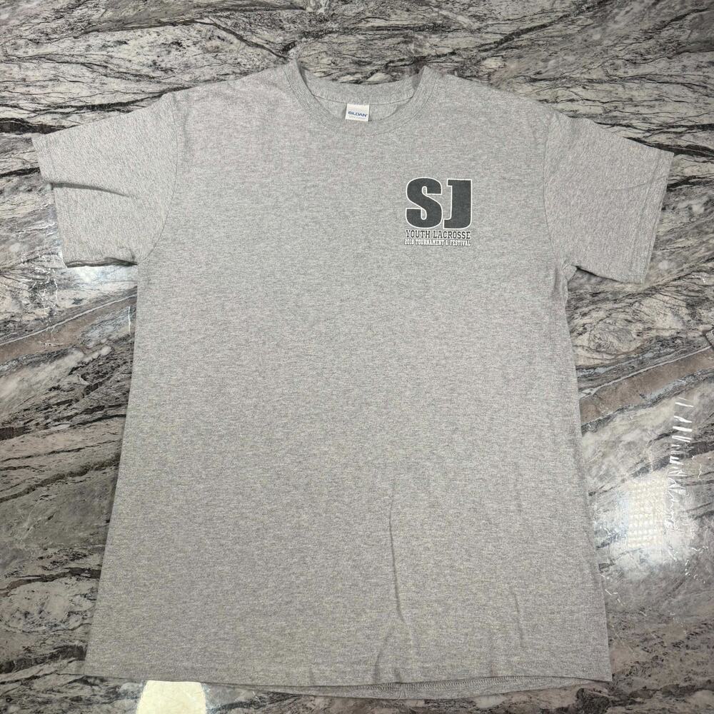 Men's Graphic T-Shirt Short Sleeve Casual Crew Neck Tee - GRAY - MEDIUM